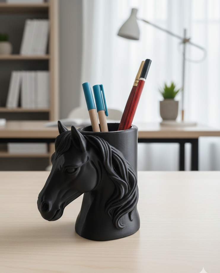 Horse Head Pen Stand