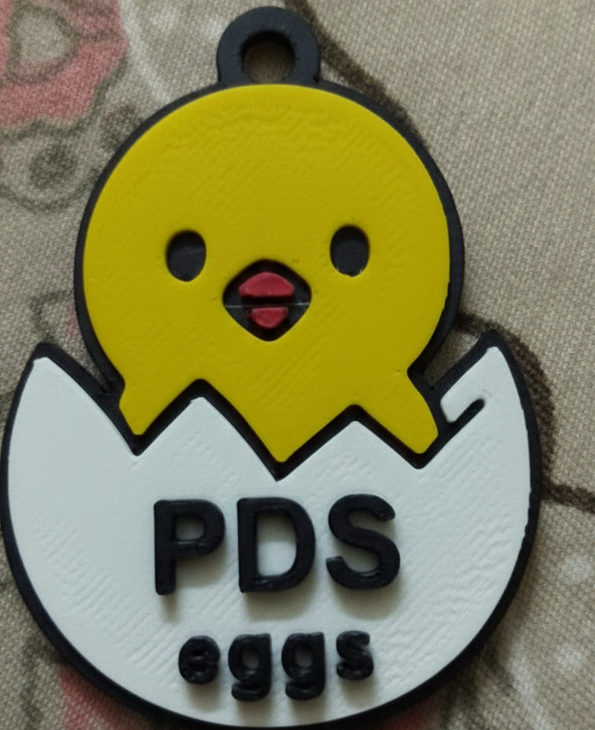 PDS Eggs Chick Keychain